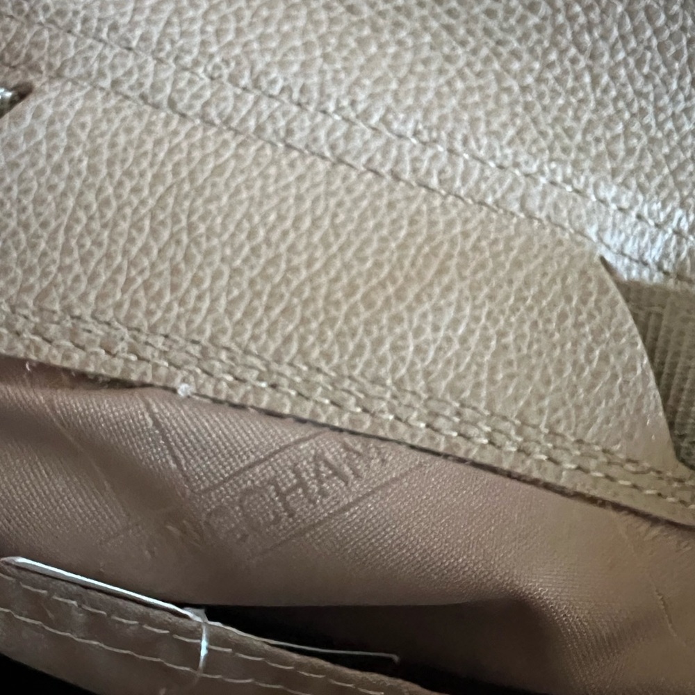 Longchamp Textured Tan Leather Backpack - Picture 7 of 8